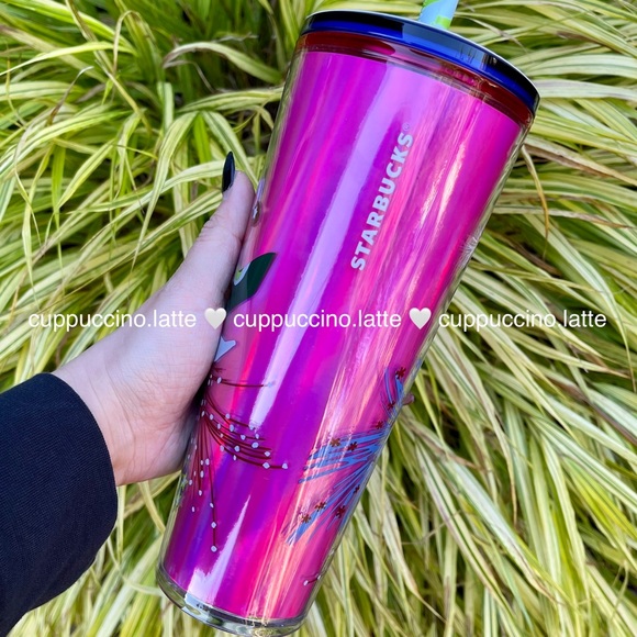 🎄LAST ONE❤️Starbucks Target 2023 Pink Candy Cane ‘Foliage’ Straw Topper Tumbler - Picture 3 of 7